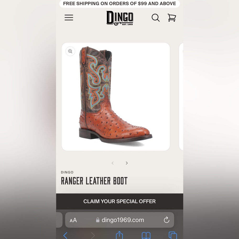 Men’s dingo boot